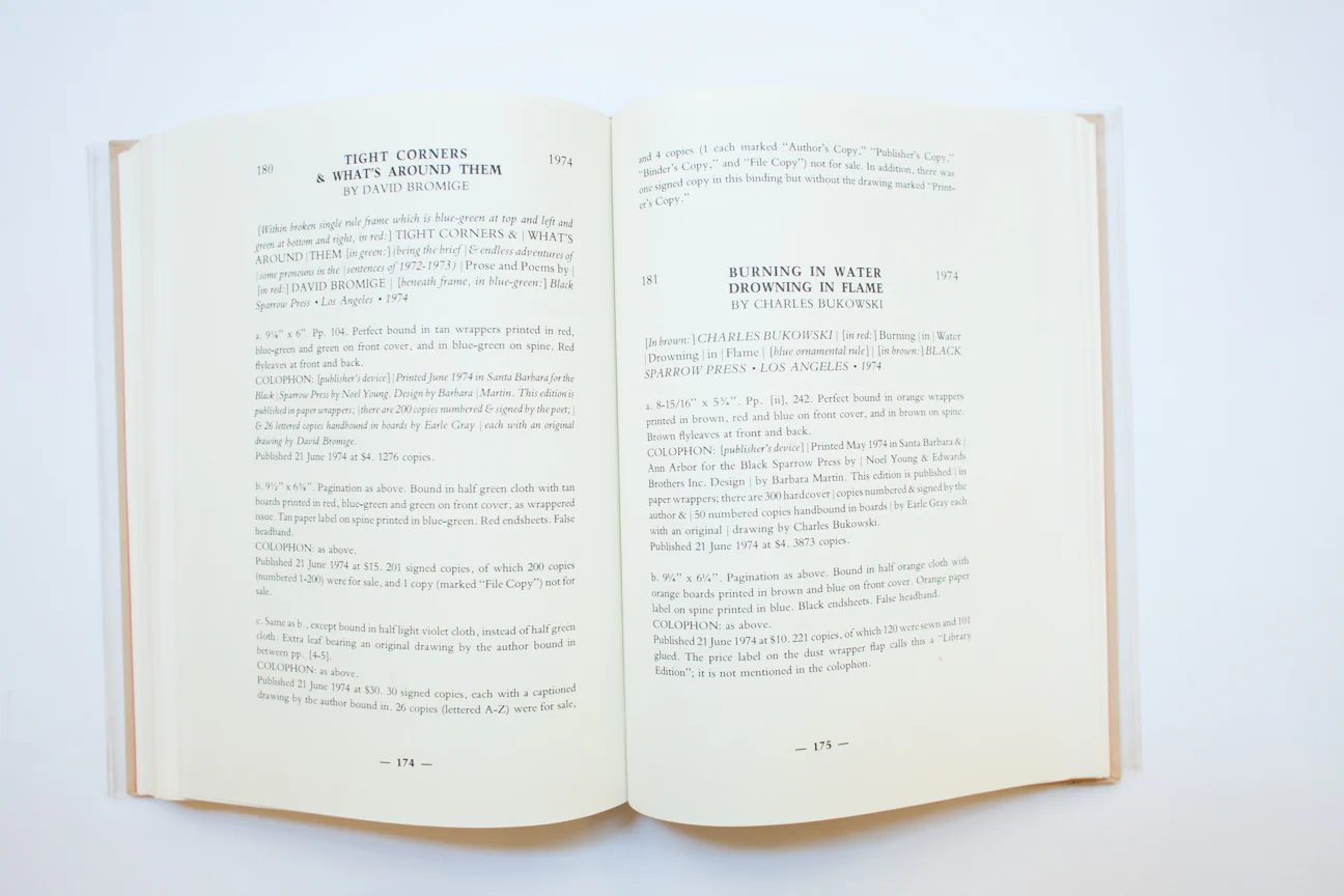 A Bibliography Of The Black Sparrow Press 1966-1978 - Image 8
