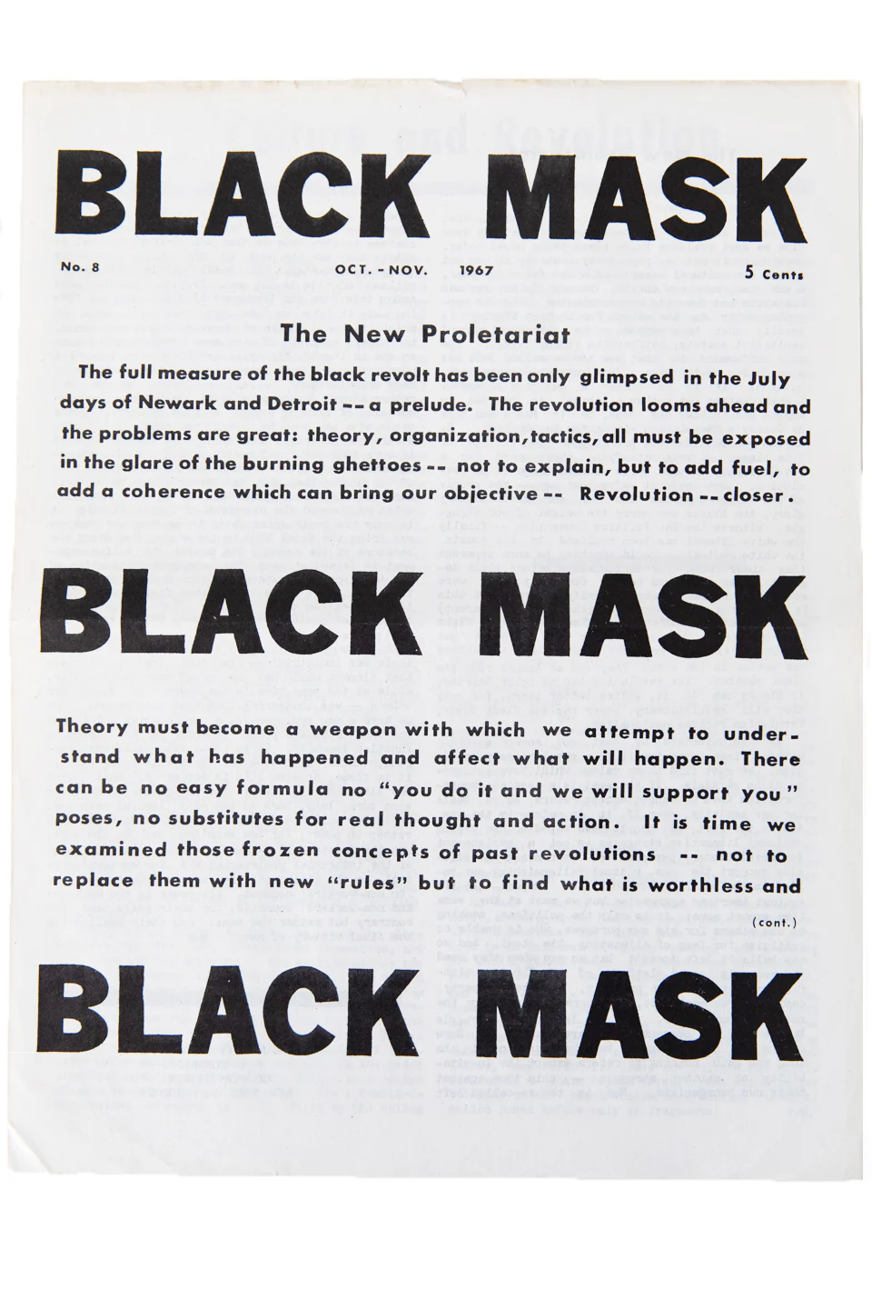 BLACK MASK | No. 8