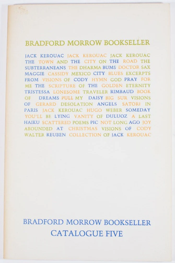 BRADFORD MORROW BOOKSELLER CATALOGUE FIVE