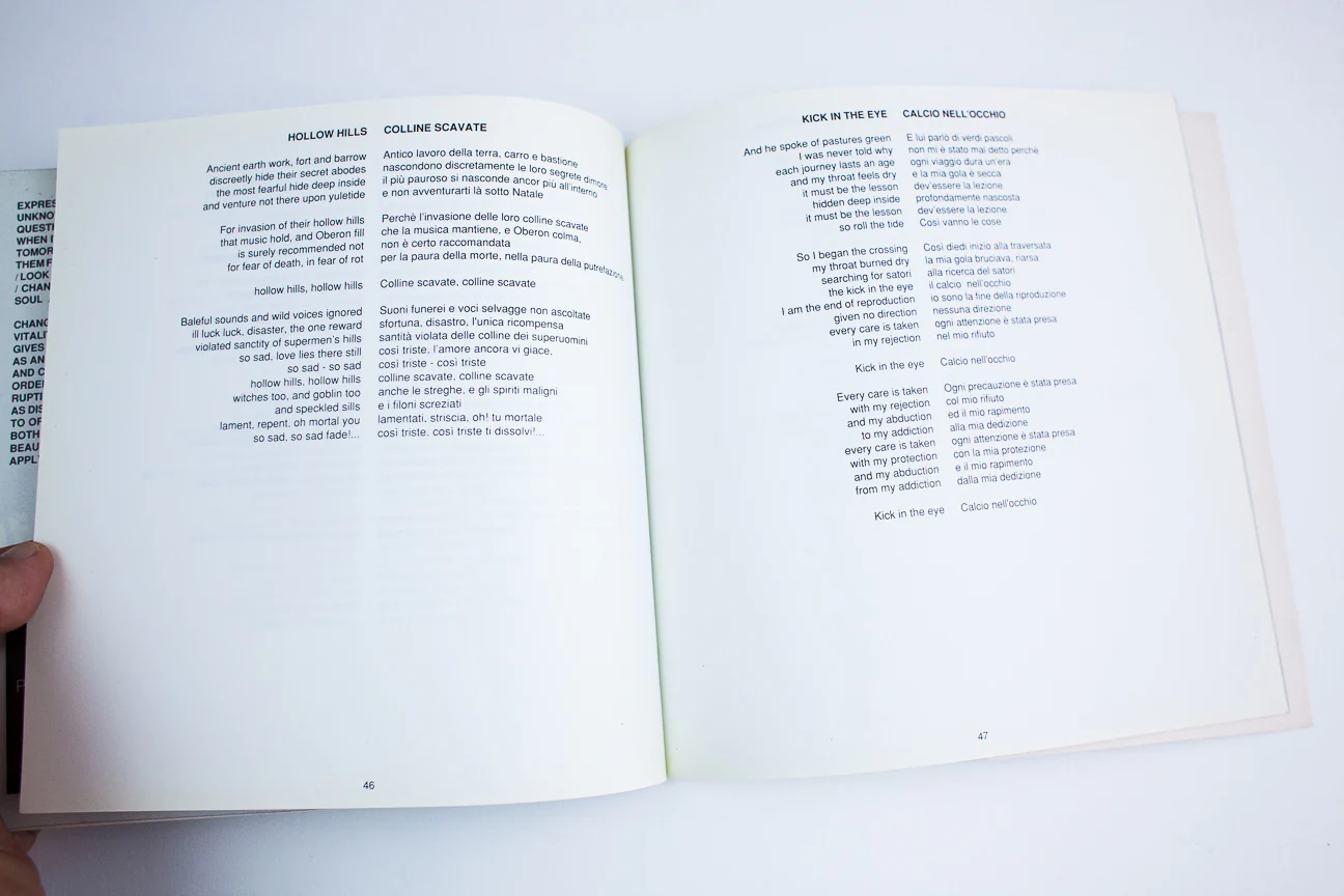 BAUHAUS LYRIC BOOK | Italian and English - Image 9