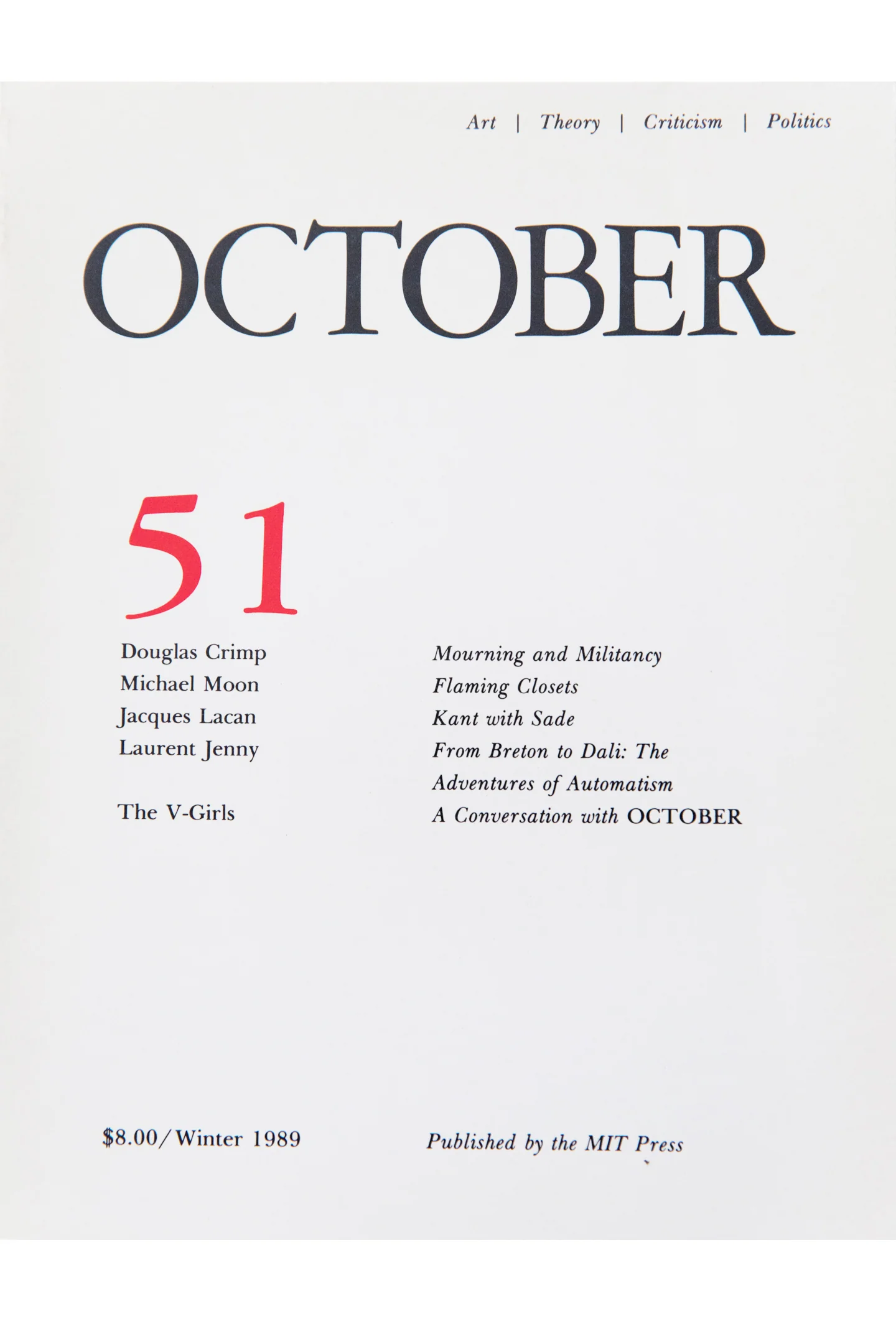 OCTOBER Magazine | No. 51