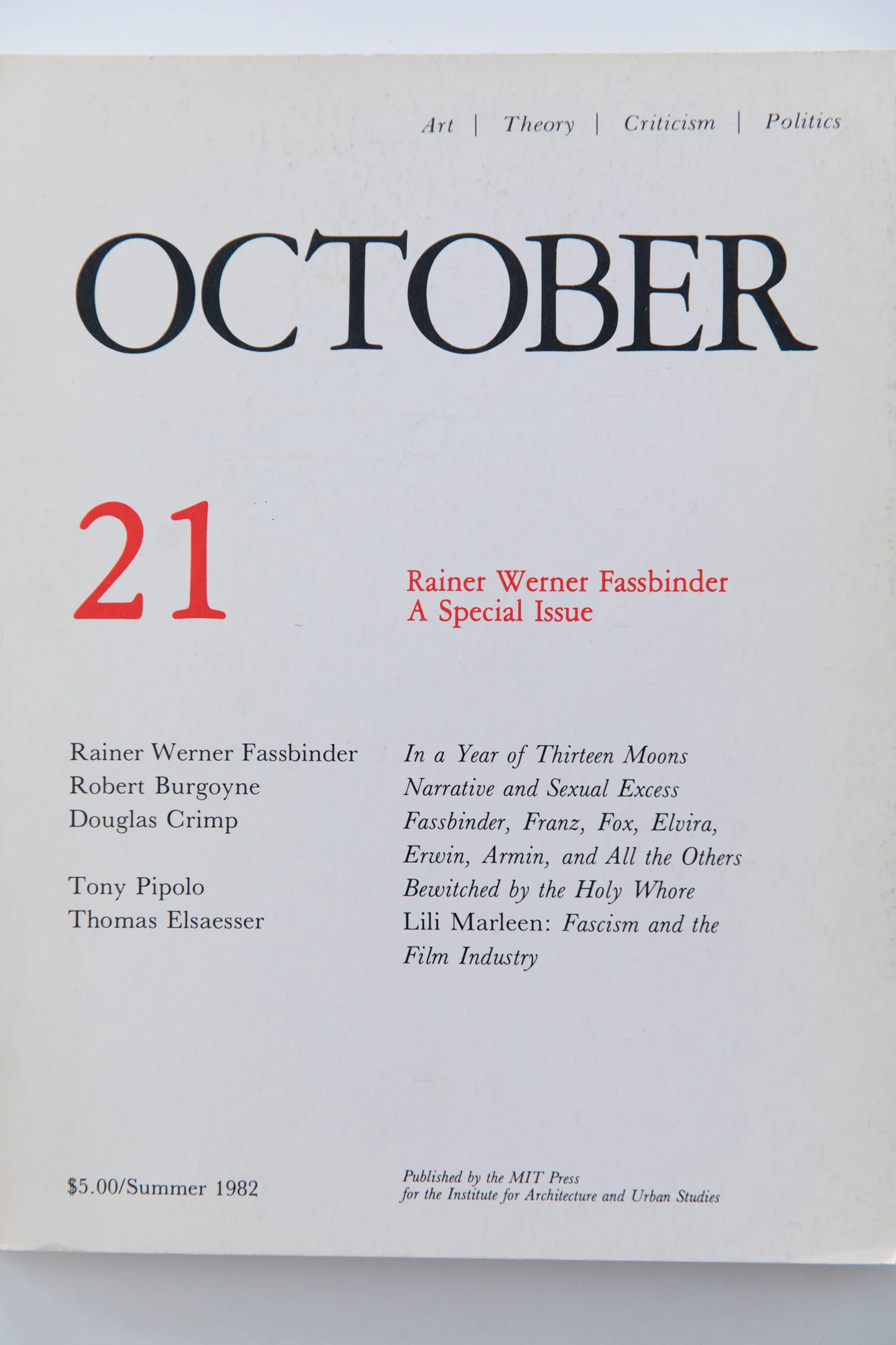 OCTOBER Magazine | No. 51 - Image 4