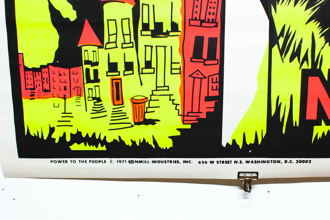 POWER TO THE PEOPLE TIME | Vintage Blacklight Poster - Image 3