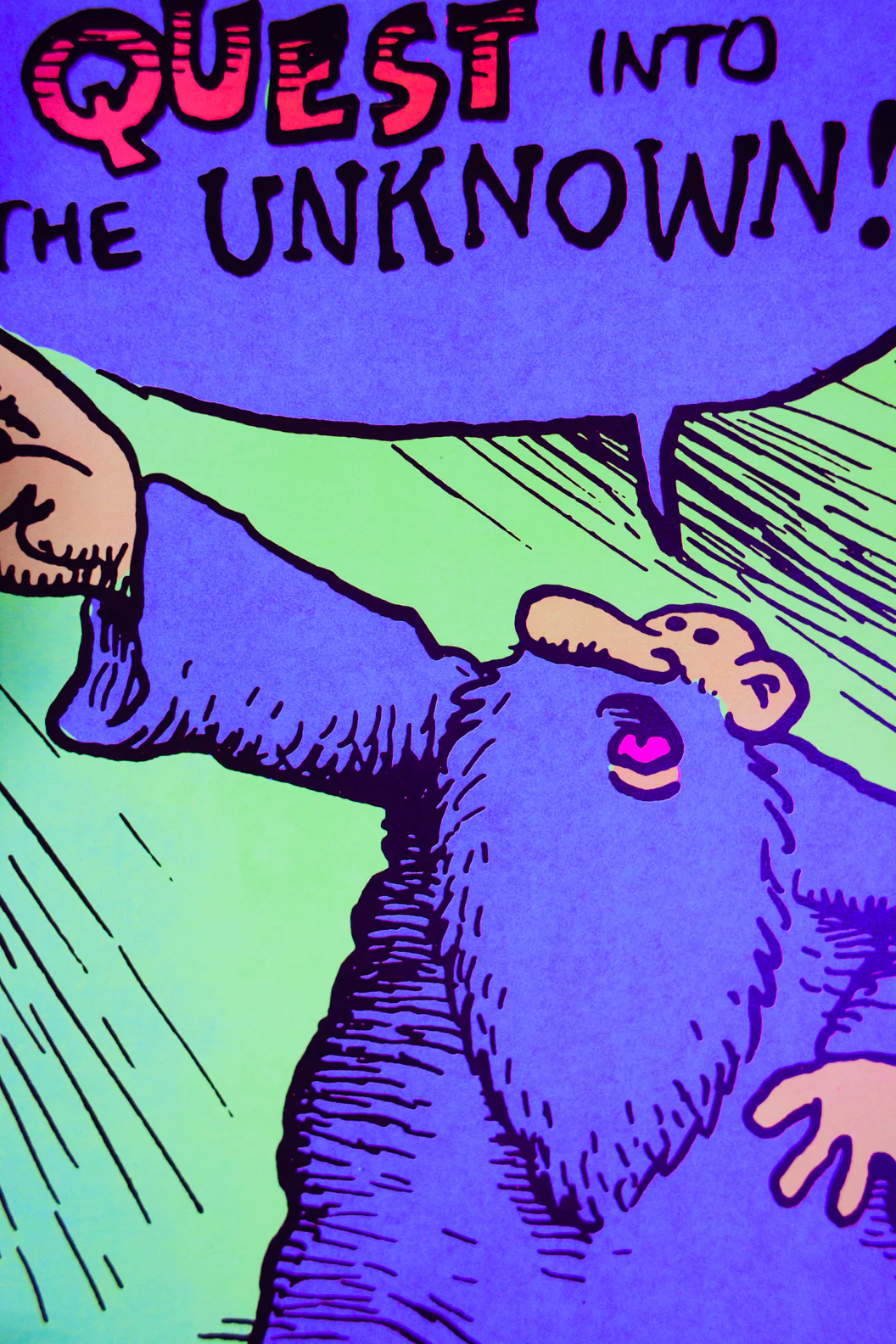 QUEST INTO THE UNKNOWN | Vintage Blacklight Poster - Image 4