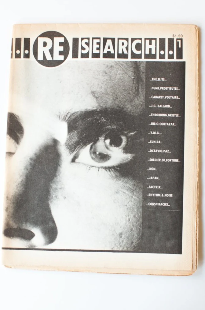 RE/SEARCH MAGAZINE ISSUE 1