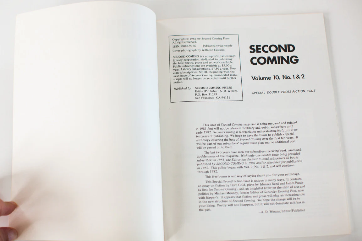 Second Coming Vol. 10, No. 1 & 2 - Image 2
