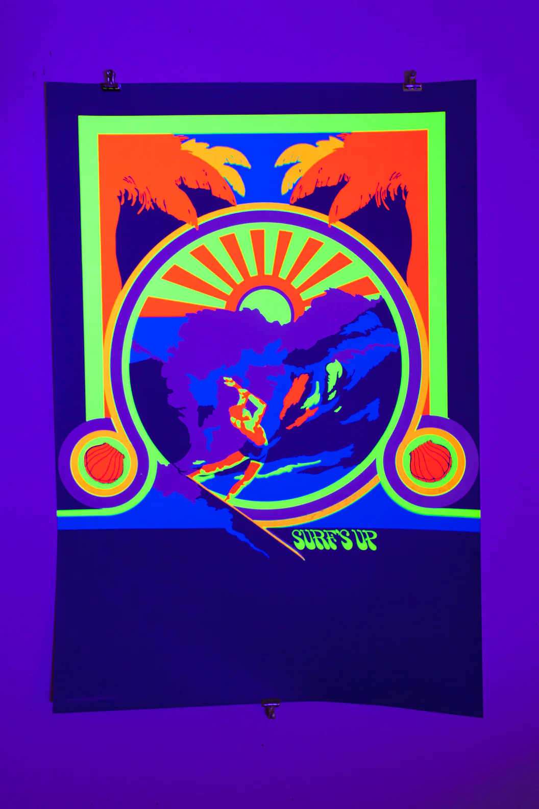 SURF'S UP | Vintage Blacklight Poster - Image 4