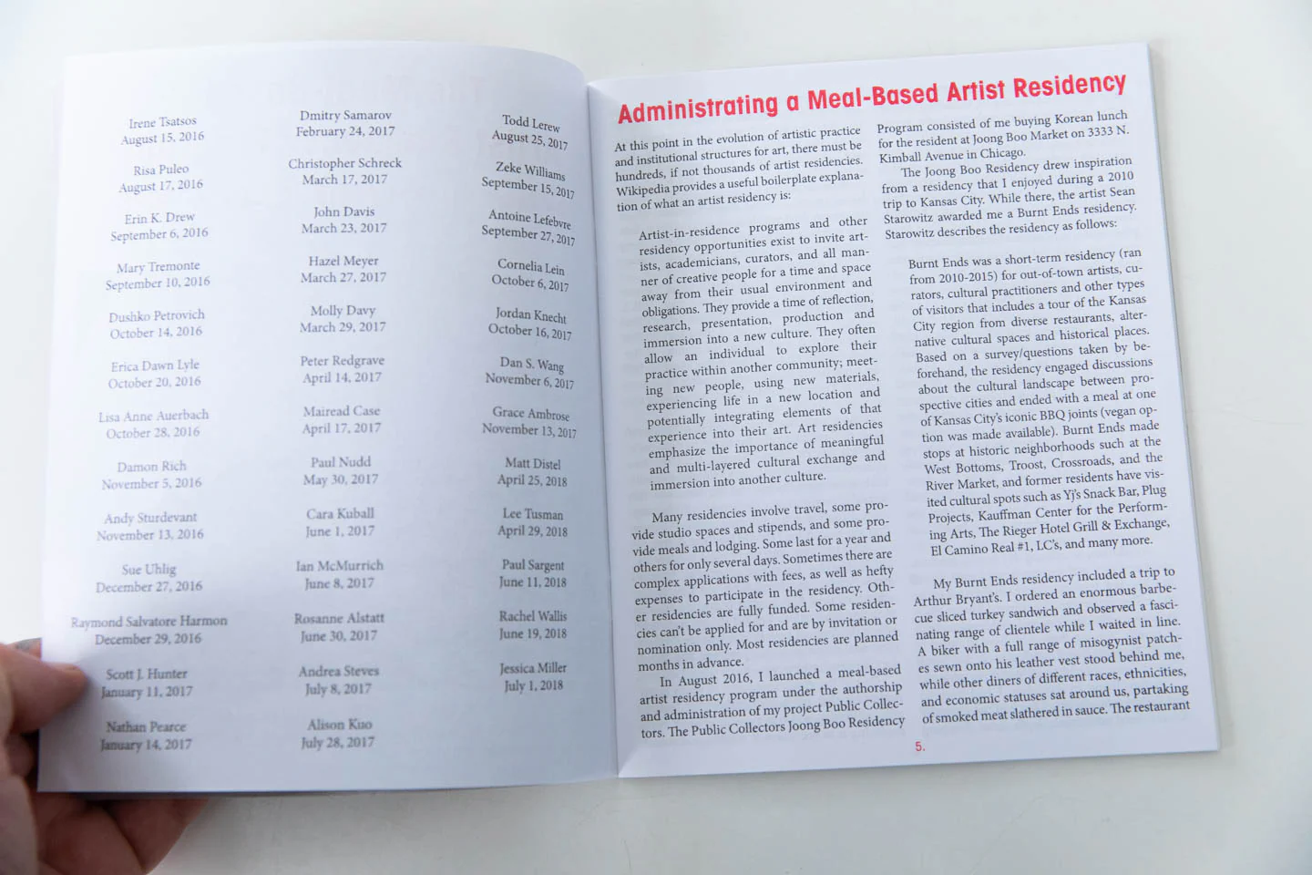 THE MEAL-BASED ARTIST RESIDENCY PROGRAM - Image 3
